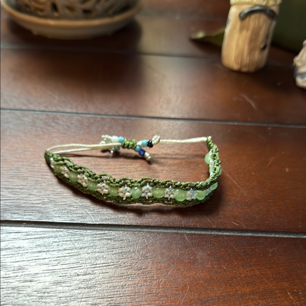 Green Beaded Bracelet